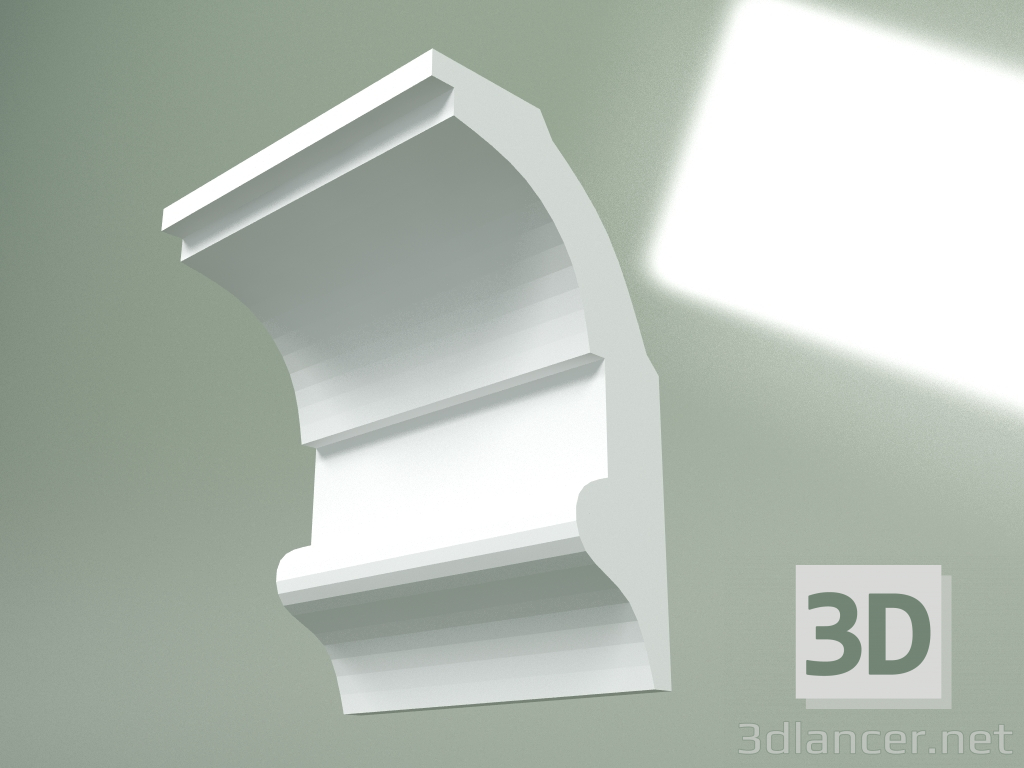 modello 3D Cornicione in gesso (zoccolo a soffitto) KT387 - anteprima