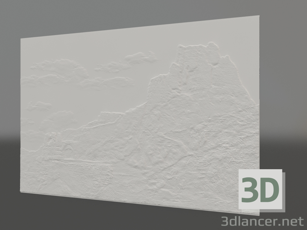 Modelo 3d Baixo-relevo âmbar - preview