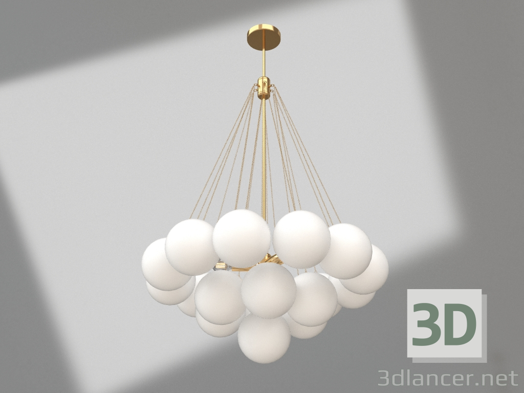 3D Modell Kronleuchter Krista gold (08476-19.33) - Vorschau