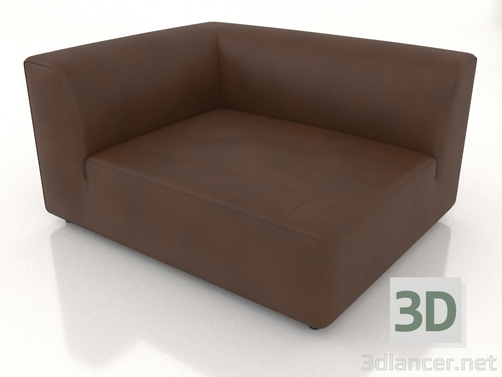 3d model Sofa module corner asymmetrical right (option 1) - preview