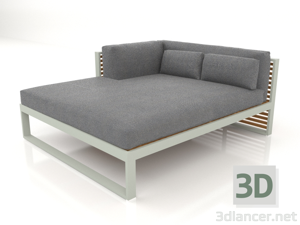 3D modeli XL modüler kanepe, sol bölüm 2, suni ahşap (Çimento grisi) - önizleme