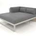 3d model XL modular sofa, section 2 left, artificial wood (Cement gray) - preview