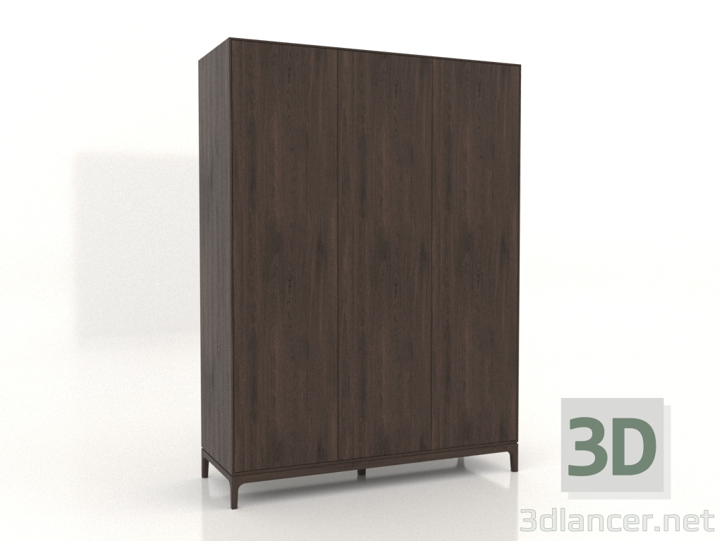 modello 3D Armadio FARGO 1600x600x2200 mm (rovere scuro) - anteprima