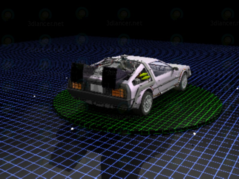 3d model DeLorean Time Machine - preview