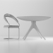 Mesa y una silla con tapicería 3D modelo Compro - render