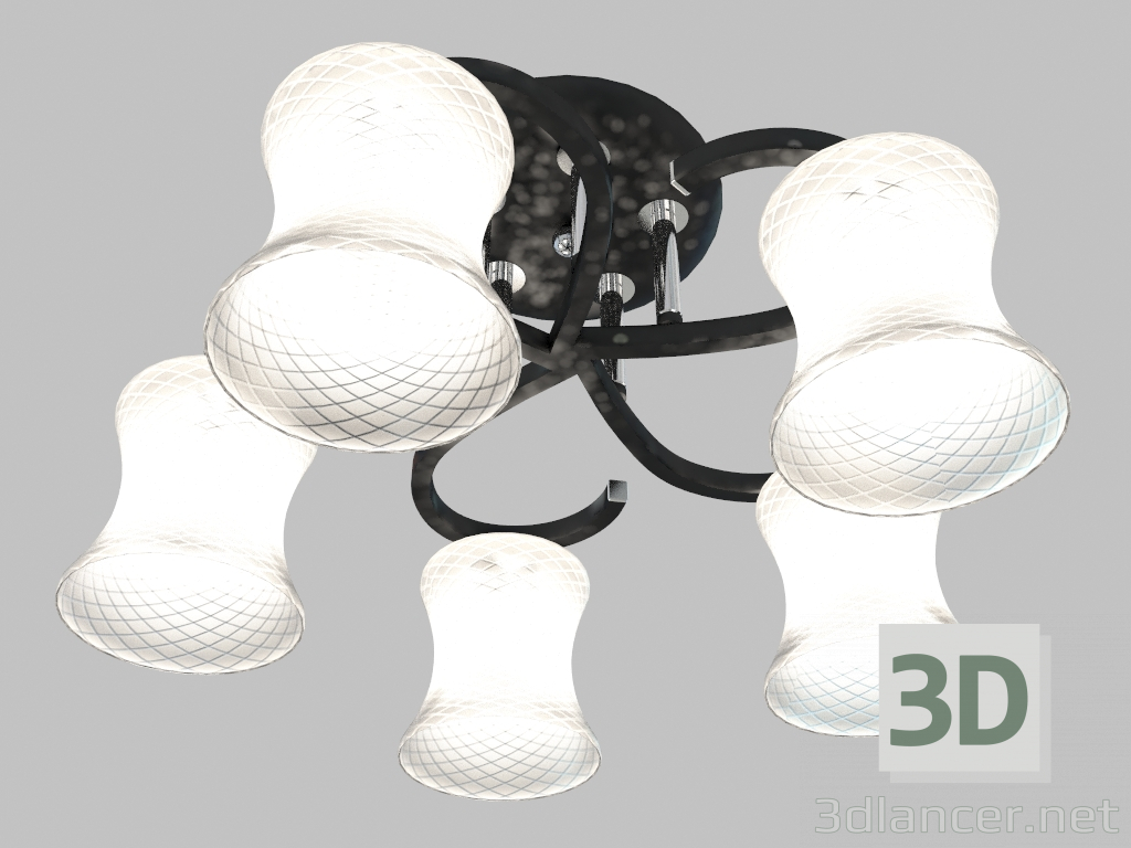 3d model Aplique de techo Mara (2439 5C) - vista previa