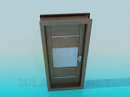 3d model Door entrance with insert - preview