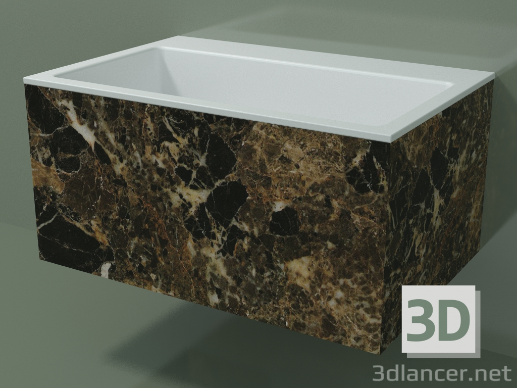 3D modeli Duvara monte lavabo (02R142302, Emperador M06, L 72, P 48, H 36 cm) - önizleme