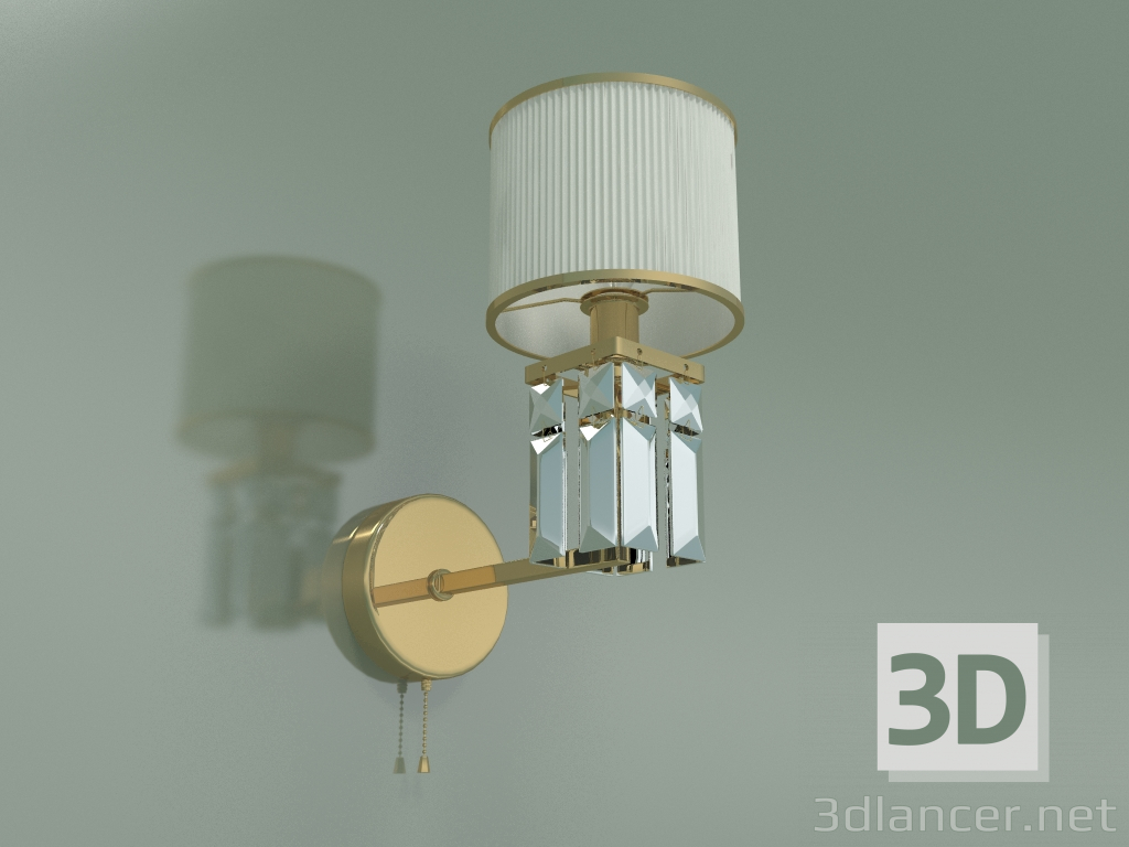 Modelo 3d Arandela 10099-1 (cristal transparente dourado) - preview