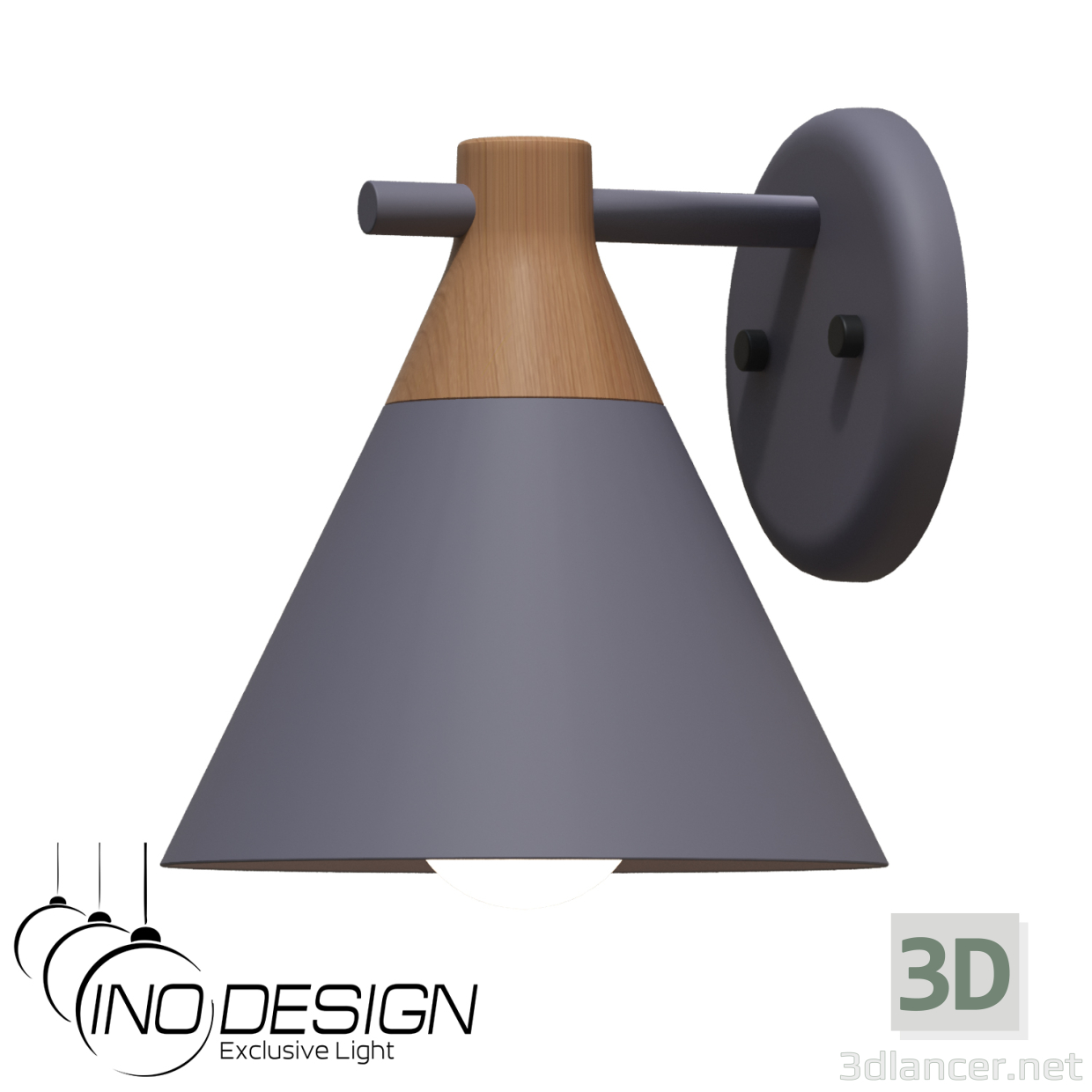 modello 3D Inodesign Nod Grigio 44.2320 - anteprima