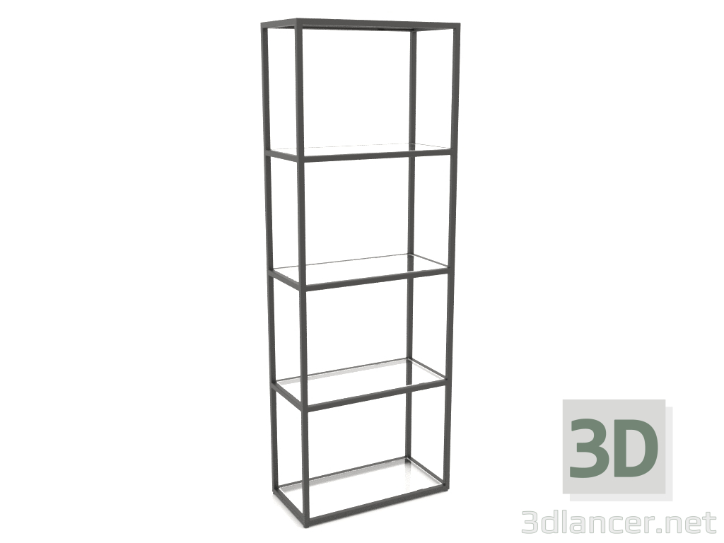 3d model Rejilla rectangular grande (GLASS, 60x30x170, 5 estantes) - vista previa