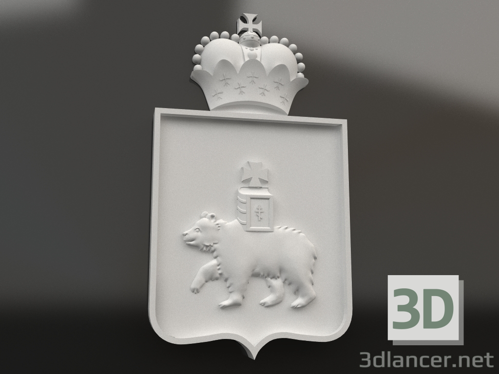 Modelo 3d Elemento decorativo de gesso DE 073 (661x365x56) - preview