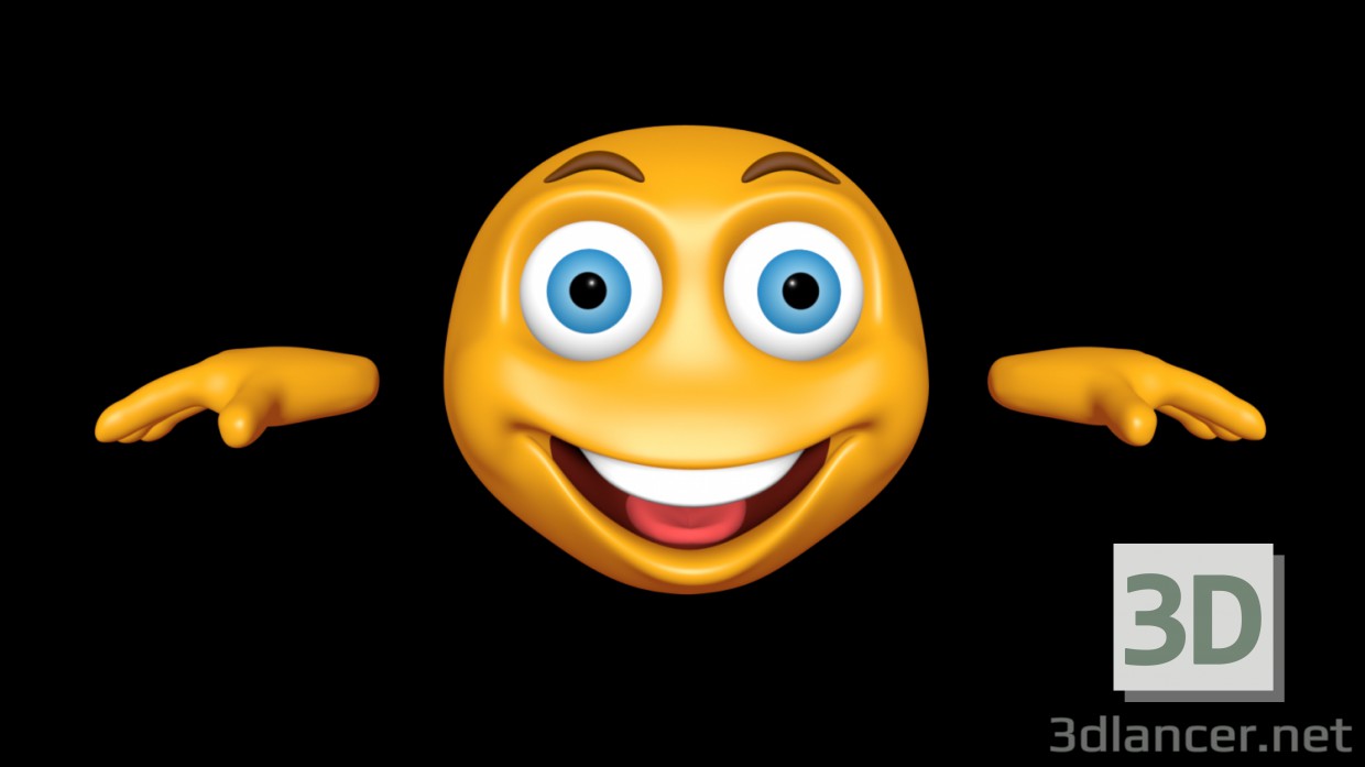 3d Smiley Lokcy модель купить - ракурс