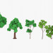 3d LowPoly Trees Pack model buy - render