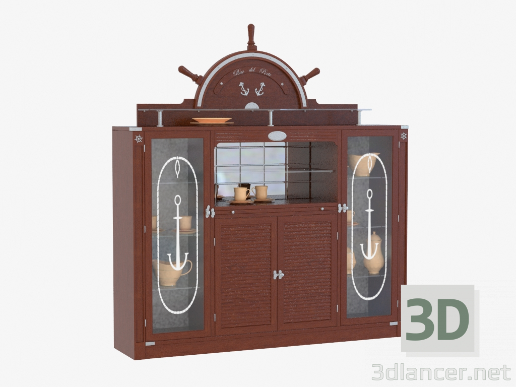 Modelo 3d Bar no estilo do mar - preview