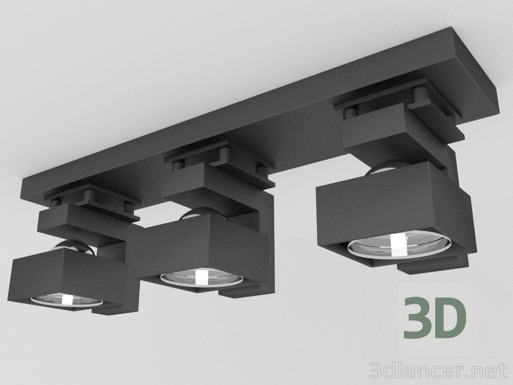 modello 3D Faretti soffitto - anteprima