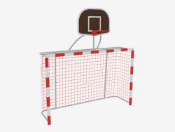 But de mini-soccer avec panier de basket (7908R)