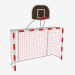 3d model Mini-soccer goal with basketball hoop (7908R) - preview