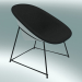 3D Modell Stuhl CUP Lounge Chair (1960-12, schwarz pulverbeschichtet, ABS weiß) - Vorschau