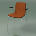 3d model Chair 3935 (4 metal legs, front trim, with armrests, black birch) - preview