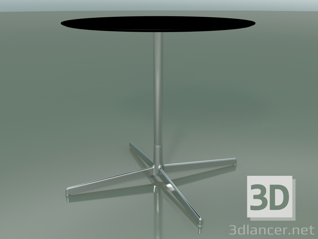 3D Modell Runder Tisch 5554 (H 72,5 - Ø 79 cm, Schwarz, LU1) - Vorschau