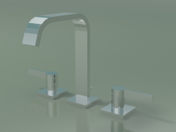 Three-hole washbasin mixer with drain (20 713 670-000010)