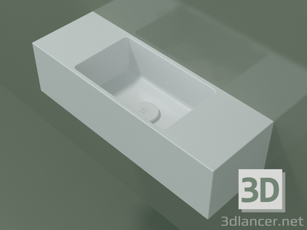 3d model Wall-mounted washbasin Lavamani (02UL31101, Glacier White C01, L 60, P 20, H 16 cm) - preview