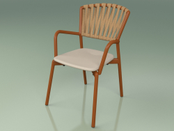 Fauteuil 121 (Métal Rouille, Polyuréthane Résine Mole)