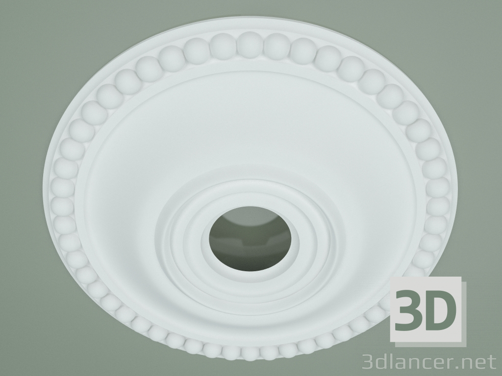 Modelo 3d Roseta com ornamento RW038 - preview