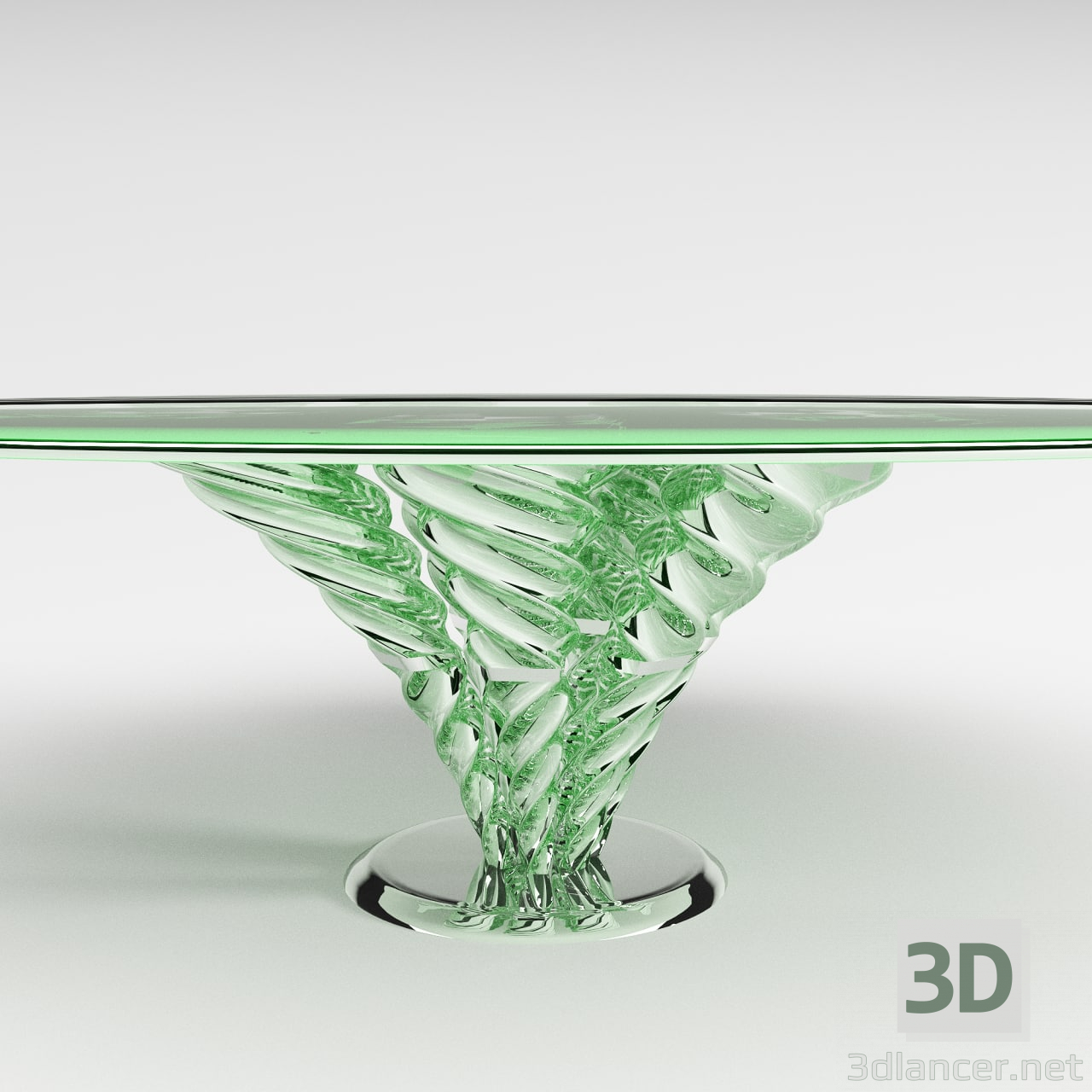 Tisch aus Glas 3D-Modell kaufen - Rendern