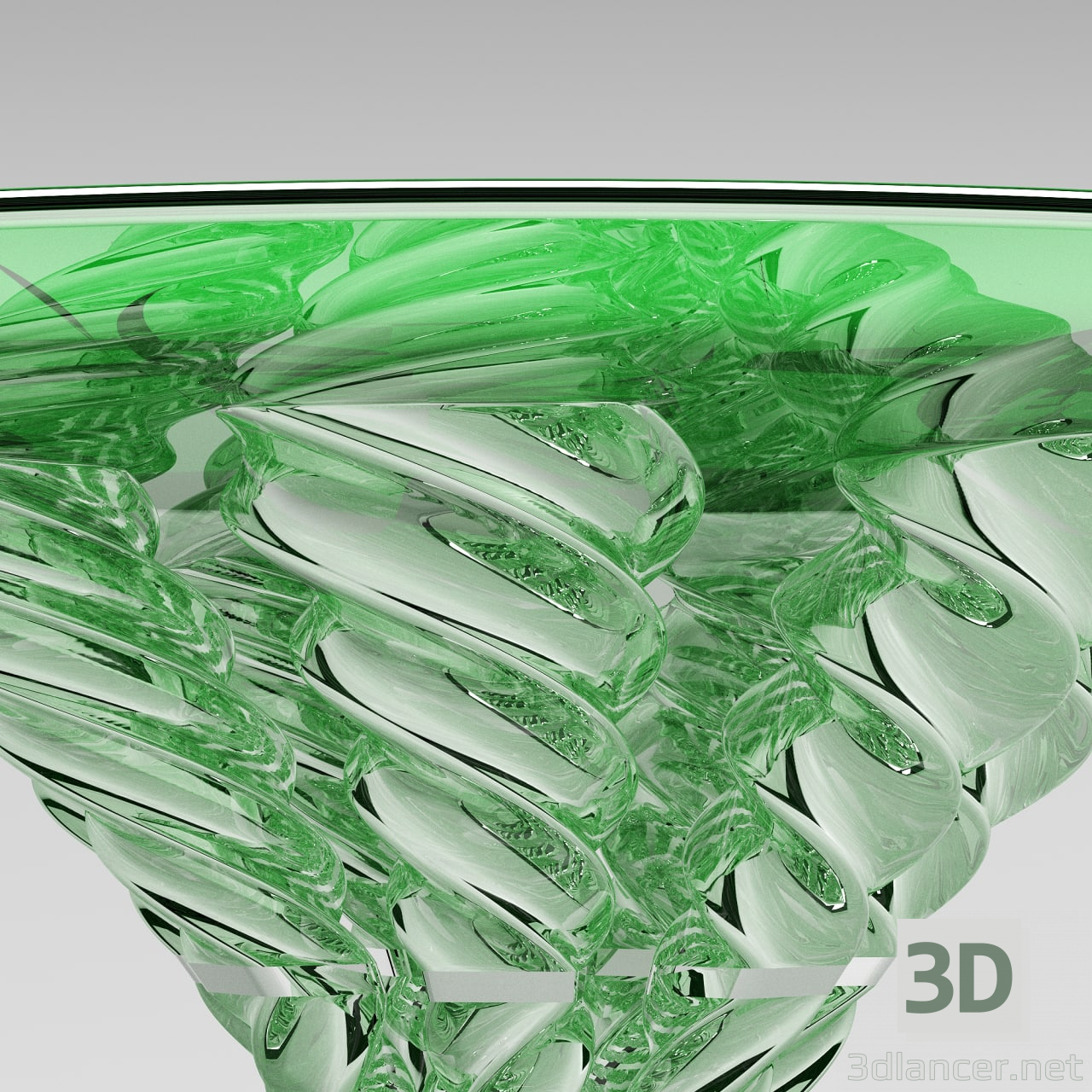 Tisch aus Glas 3D-Modell kaufen - Rendern