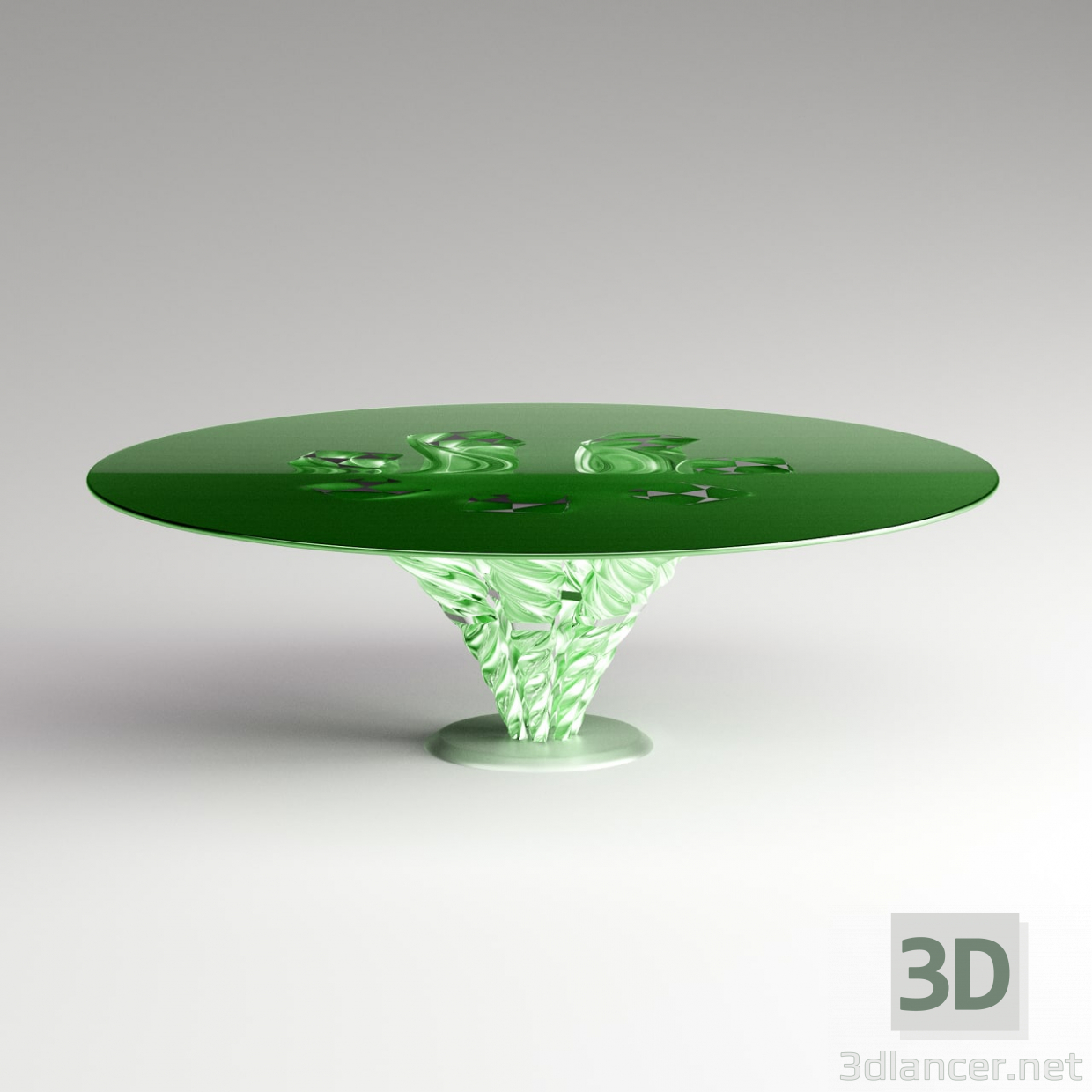 modello 3D di Tavolo in vetro comprare - rendering