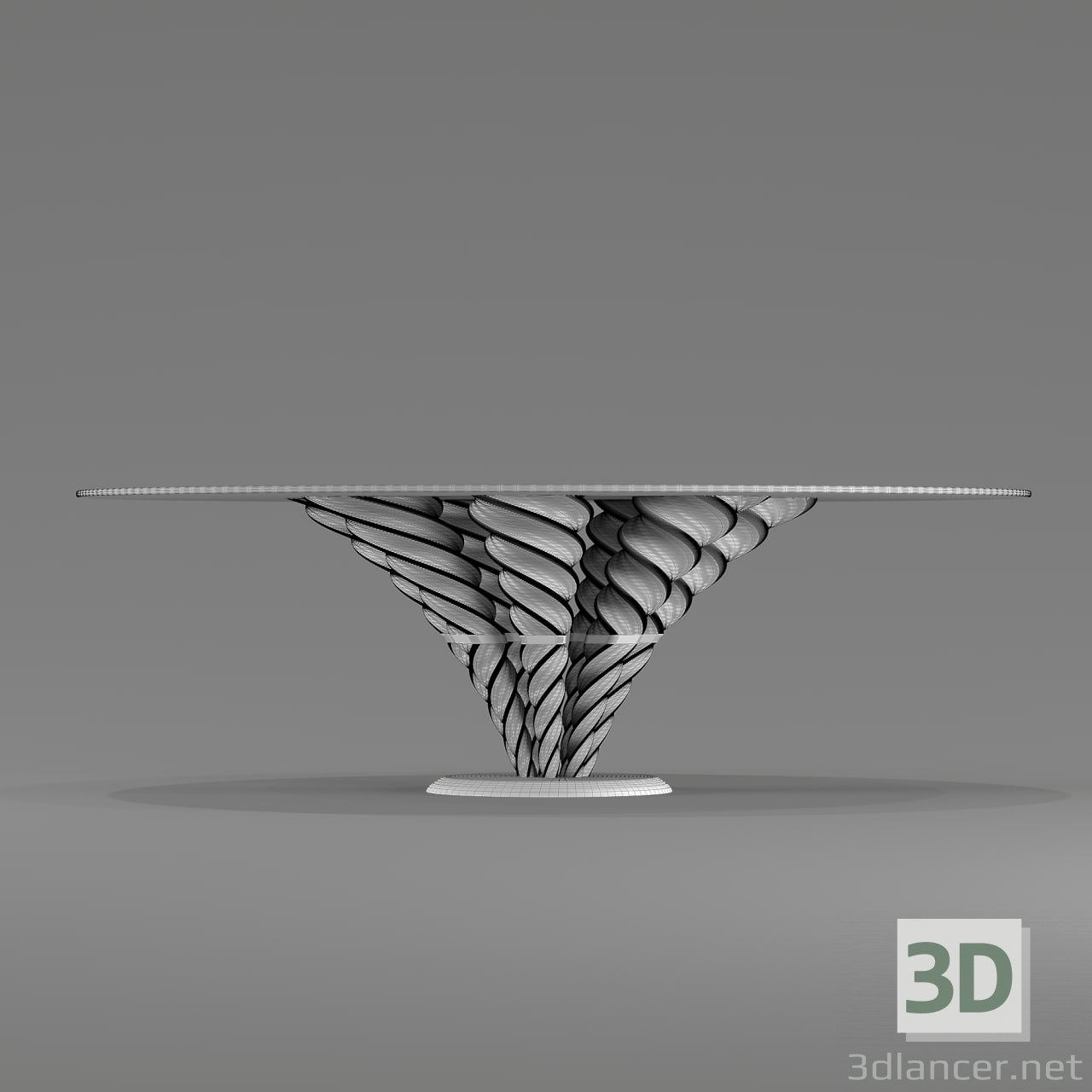 Tisch aus Glas 3D-Modell kaufen - Rendern