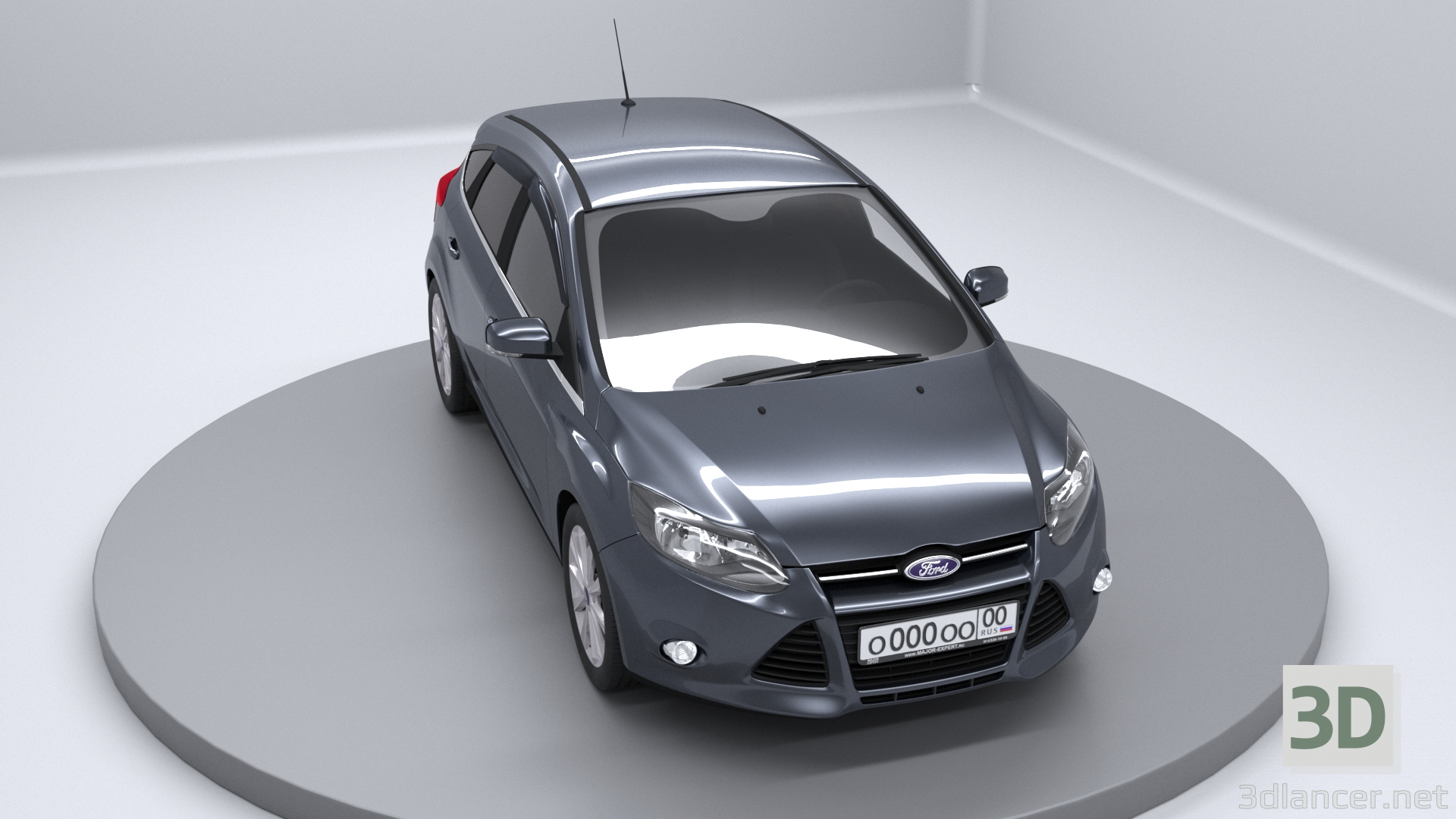 modèle 3D Ford Focus 3 hayon 2012 - preview