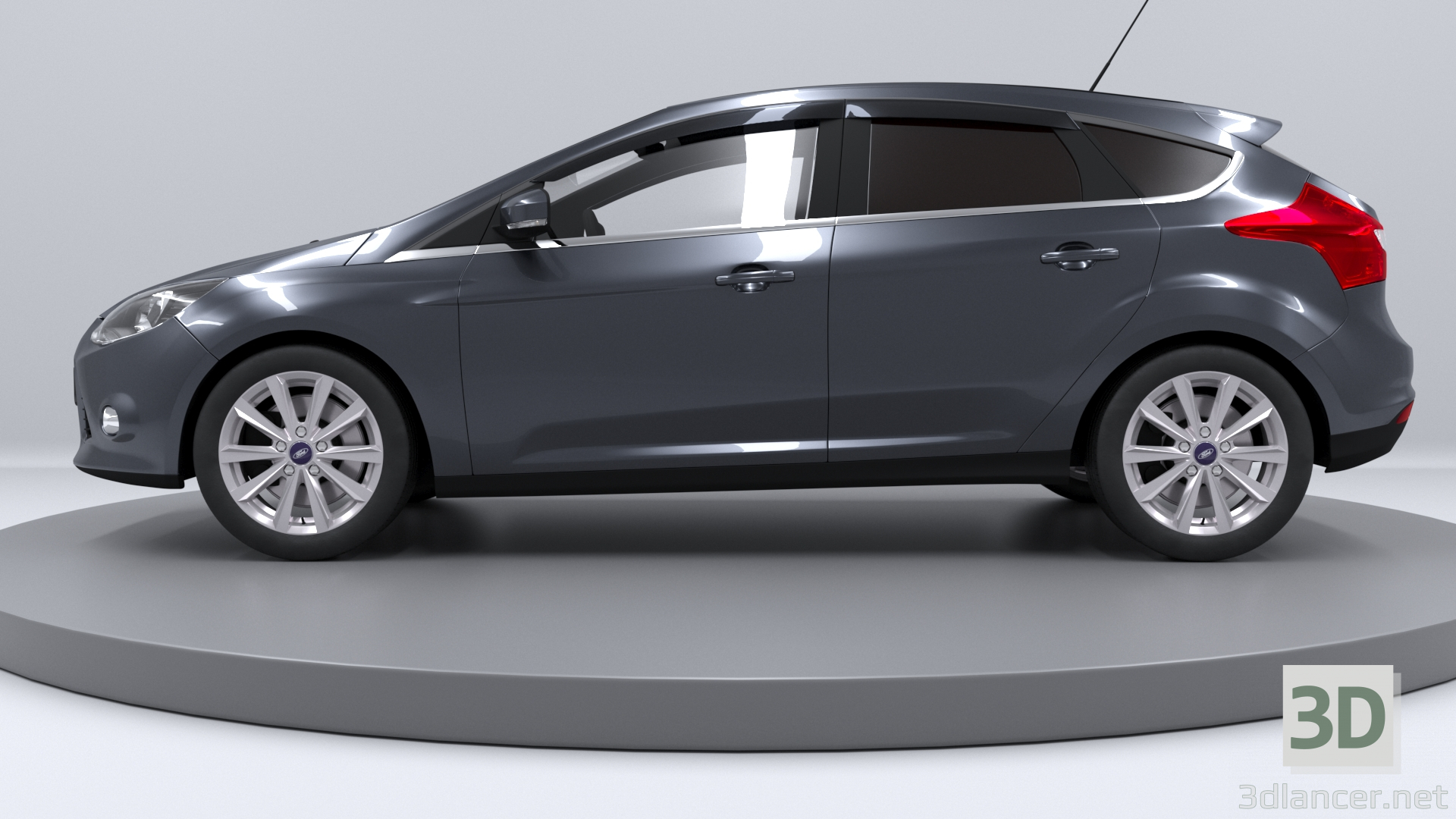 modèle 3D Ford Focus 3 hayon 2012 - preview