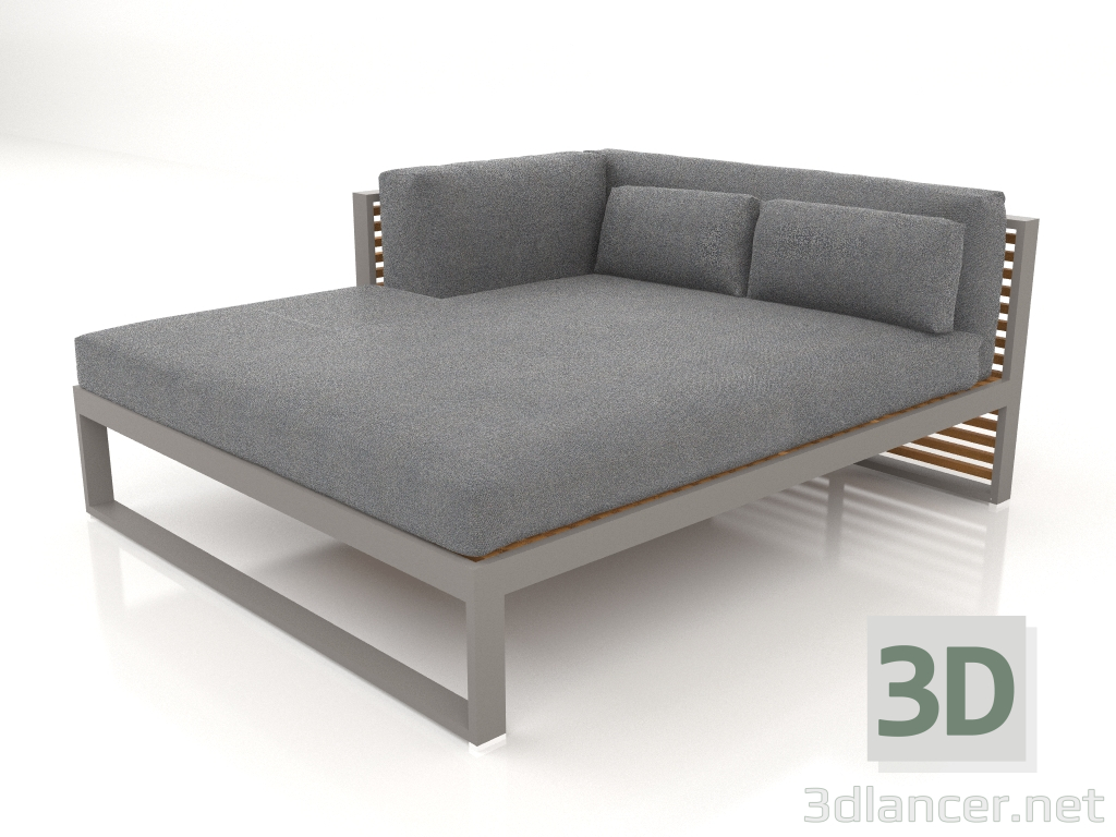 3d model Sofá modular XL, sección 2 izquierda, madera artificial (gris cuarzo) - vista previa