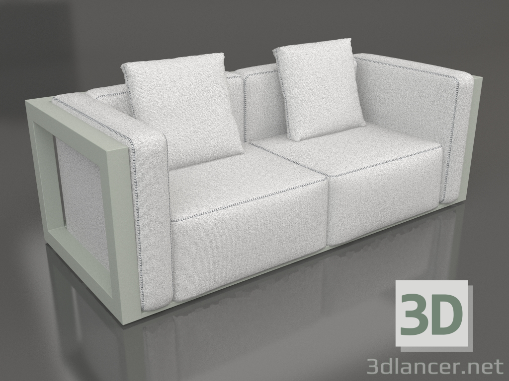 3D modeli 2 kişilik kanepe (Çimento grisi) - önizleme