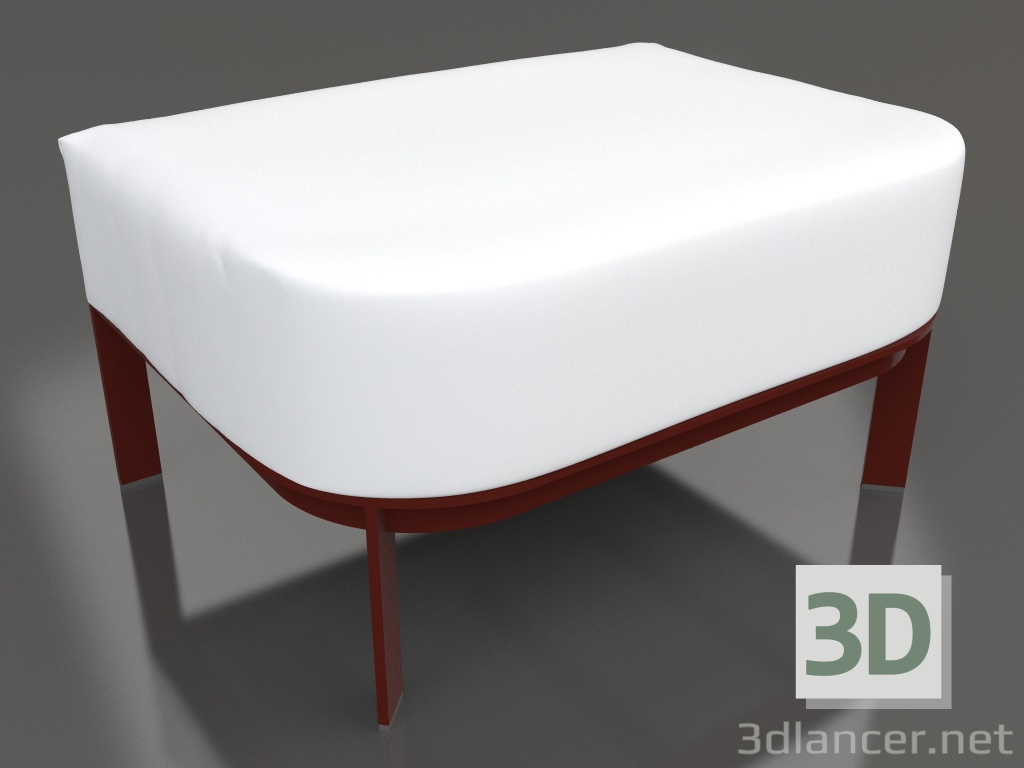 modello 3D Pouf per sedia (Rosso vino) - anteprima