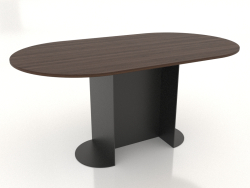 Mesa de comedor OVAL 1600x900 mm (nogal oscuro)