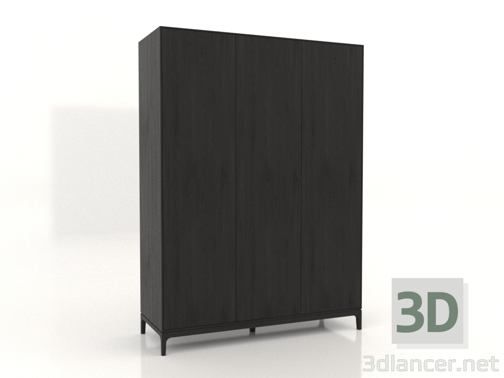 modèle 3D Armoire FARGO 1600x600x2200 mm (chêne noir) - preview