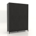 modèle 3D Armoire FARGO 1600x600x2200 mm (chêne noir) - preview