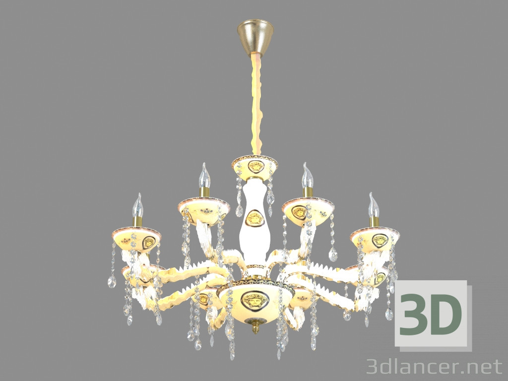 modello 3D Lampadario A6610LM-8GO - anteprima