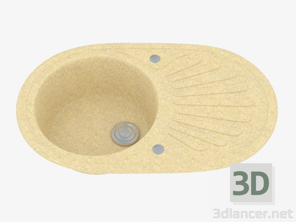 Modelo 3d pia da cozinha Fiesta (ZRS 211B, 124h77h26) - preview