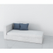 3d model sillon blanco - vista previa