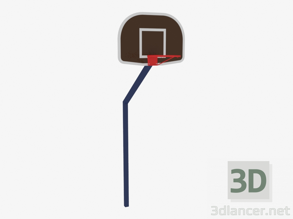 3D Modell Element des Sportplatzes Streetball Rack (ohne Gitter) (7909) - Vorschau