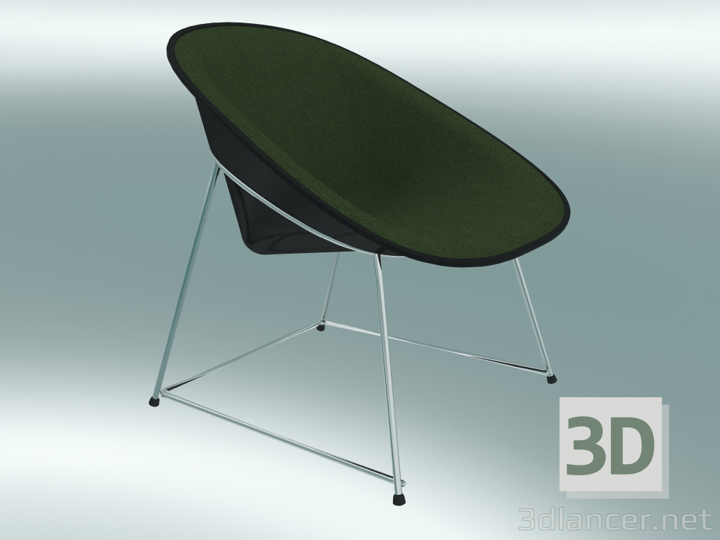 3D Modell Sessel CUP Lounge Chair (1960-12, Chrom, ABS schwarz) - Vorschau