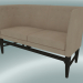 3D Modell Doppelsofa Mayor (AJ6, H 82 cm, 62 x 138 cm, Nussbaum, Leder - Seidenanilin) - Vorschau