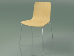 Silla 3906 (4 patas de metal, abedul natural)