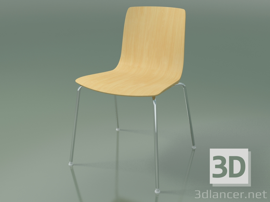 Modelo 3d Cadeira 3906 (4 pernas de metal, bétula natural) - preview