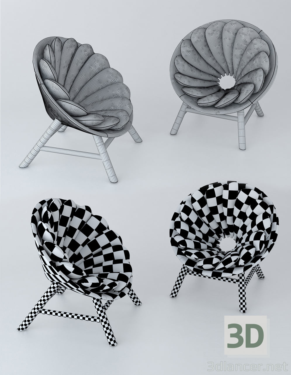 Quetzal Armchair des renommierten französischen Designers Marc Venot.max 3D-Modell kaufen - Rendern